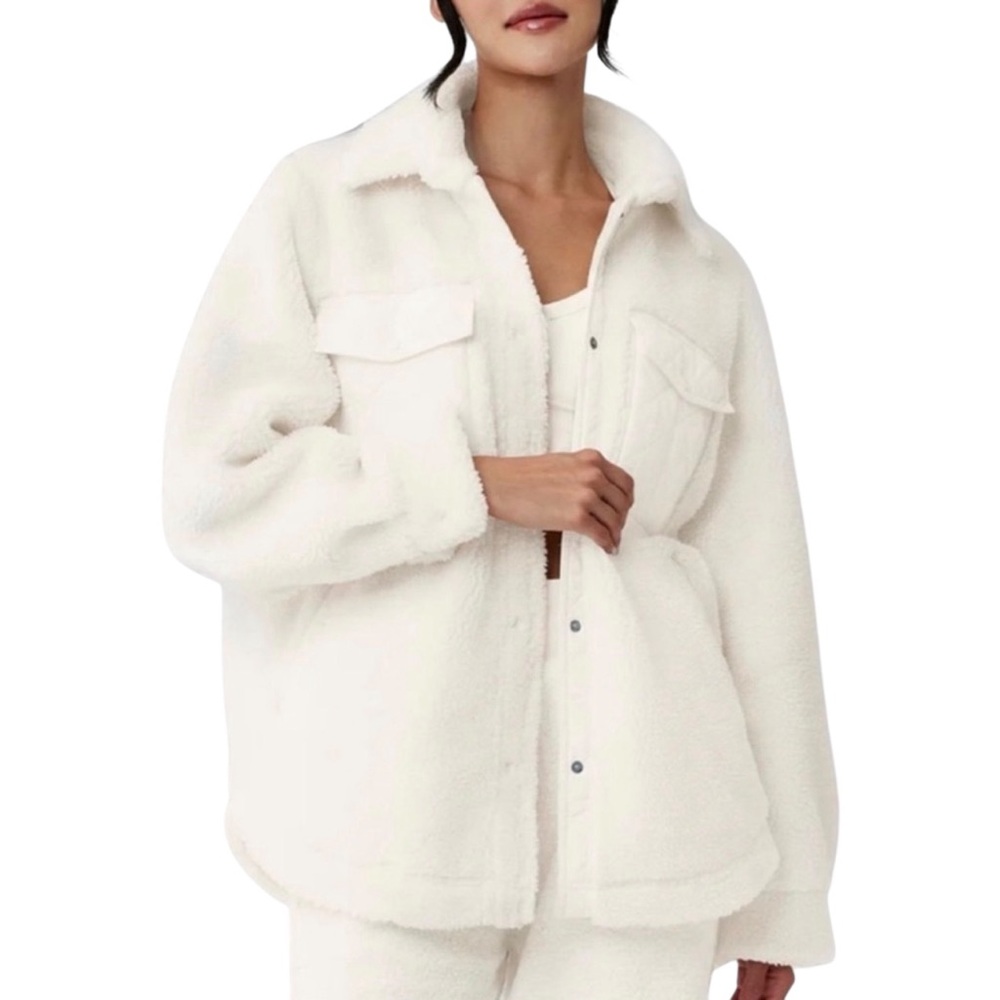 ALO Sherpa Edge Shacket Ivory L